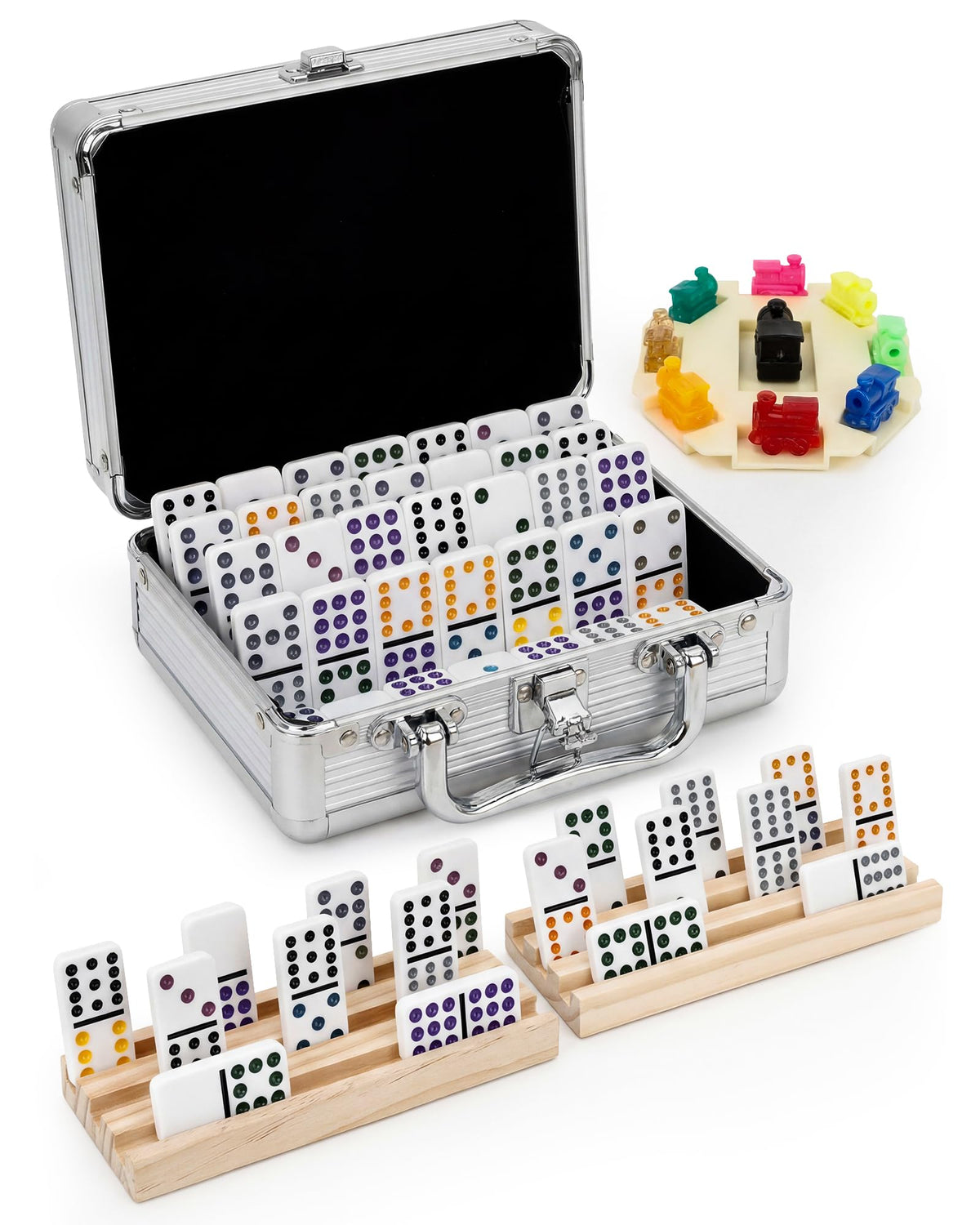 Lavendex Mexican Train crystalline tiles offer clear reads in any light