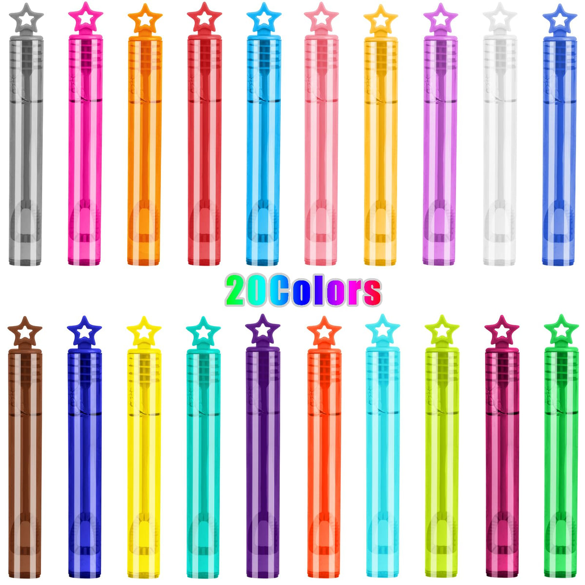 Lavesom colorful mini bubble wands display bright colors for celebrations