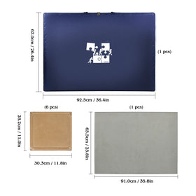 Lavievert padded cover on a portable puzzle board for easy storage.