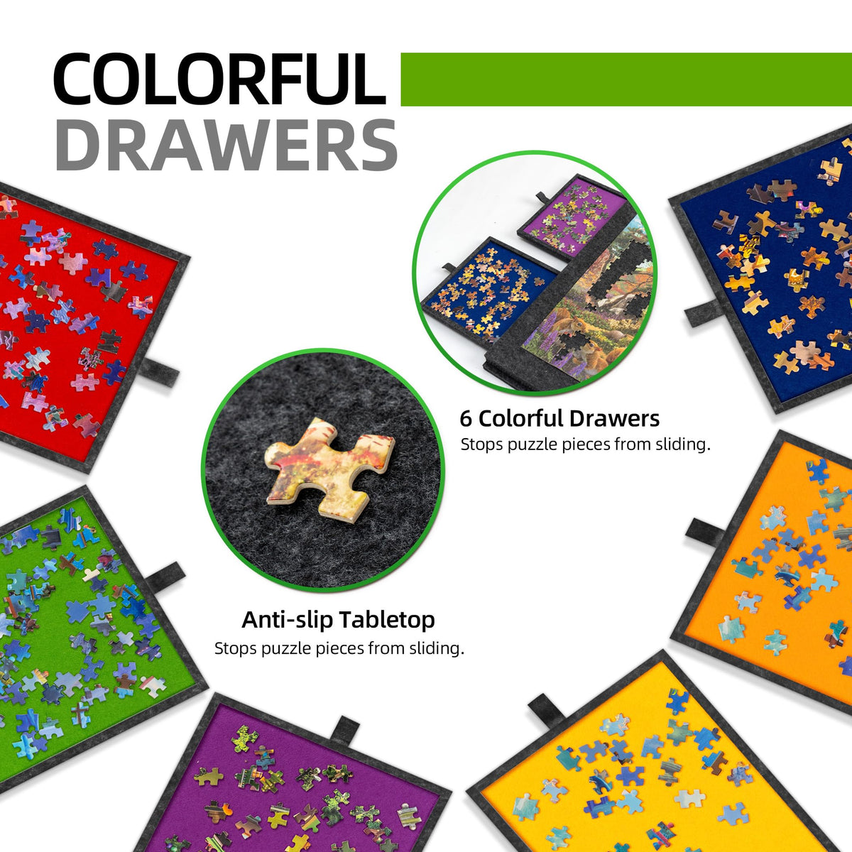 Lavievert usable area 35.4 by 24.4 inches fits 1000–1500 piece puzzles