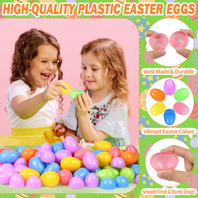 Lavwix durable non-toxic plastic eggs with smooth edges for outdoor reuse.