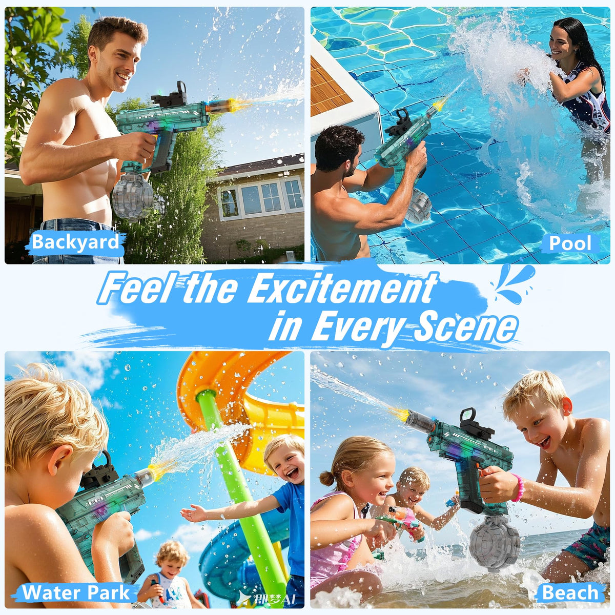Lawdiey two-pack water gun in packaging for shared summer fun.
