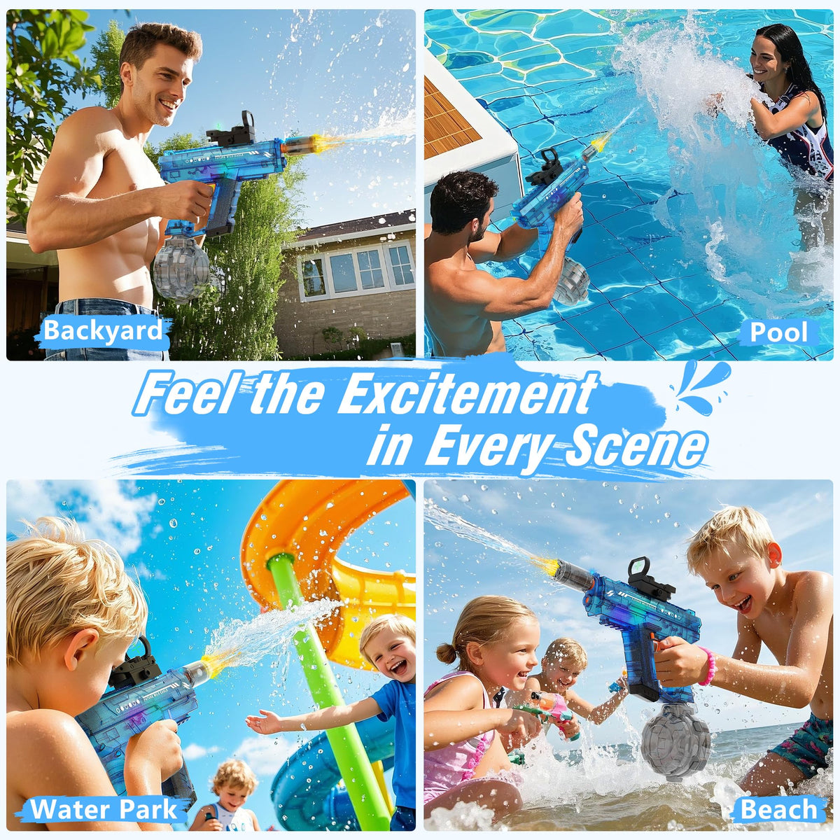 Lawdiey two-pack water guns provide shared fun for family battles.