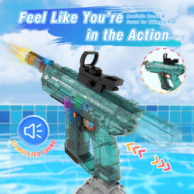 Lawdiey water gun holographic sight detail emphasizes aiming cue