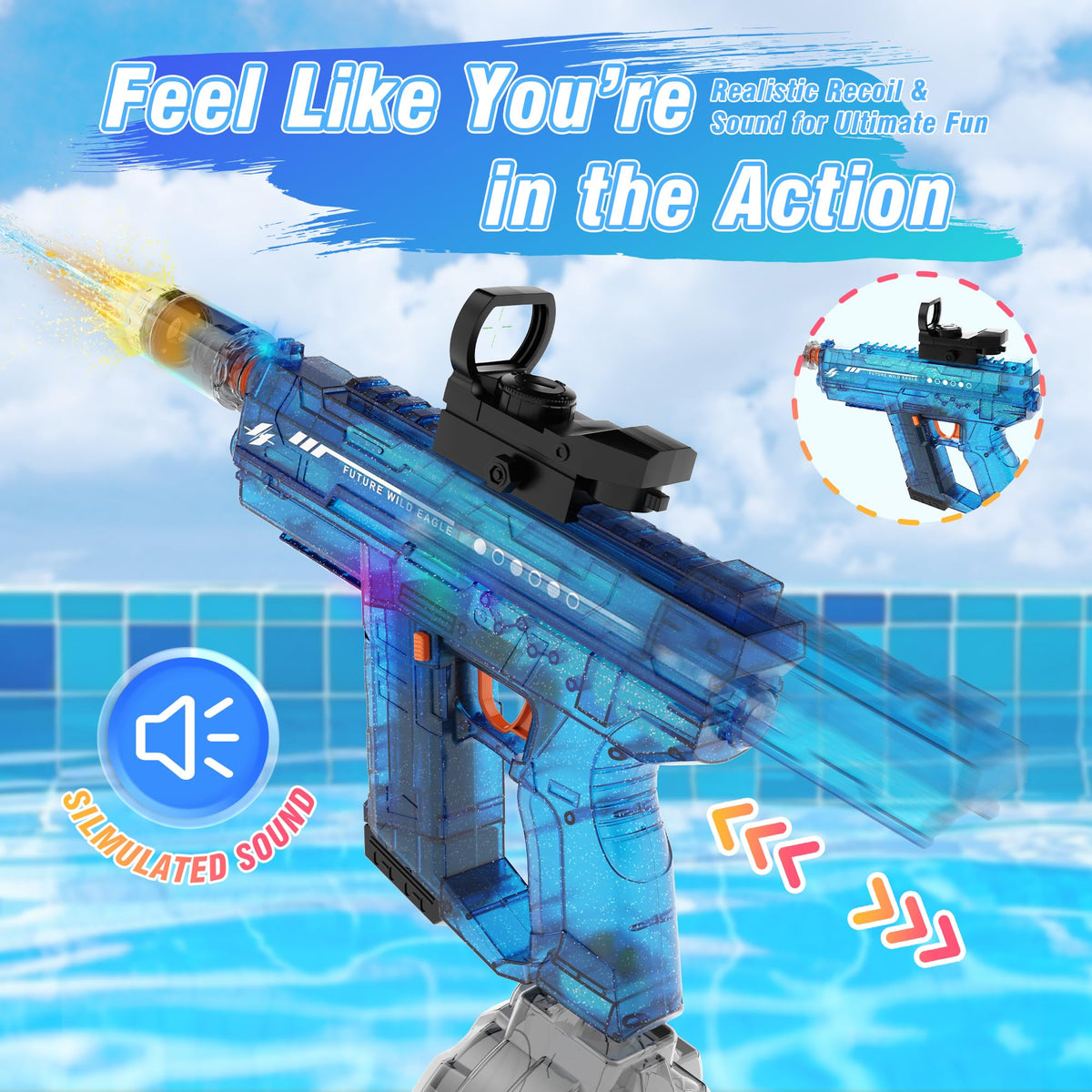 Lawdiey long-range water gun reaches 26-32 ft for backyard wars.