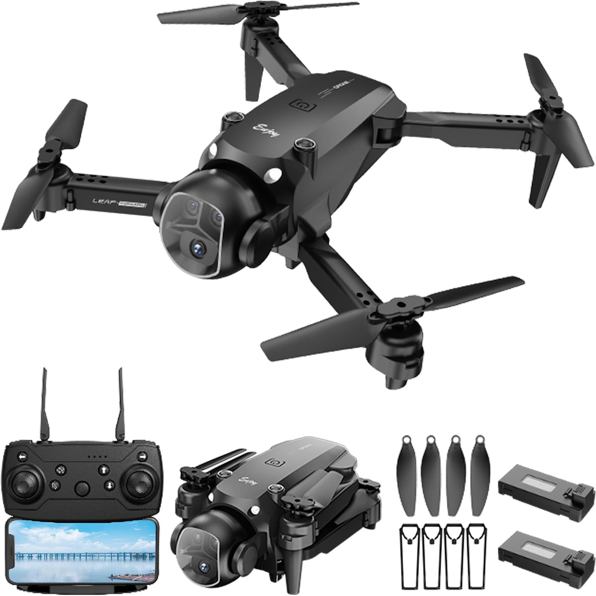 Lawfig Drone with 1080p front camera capturing real-time footage.