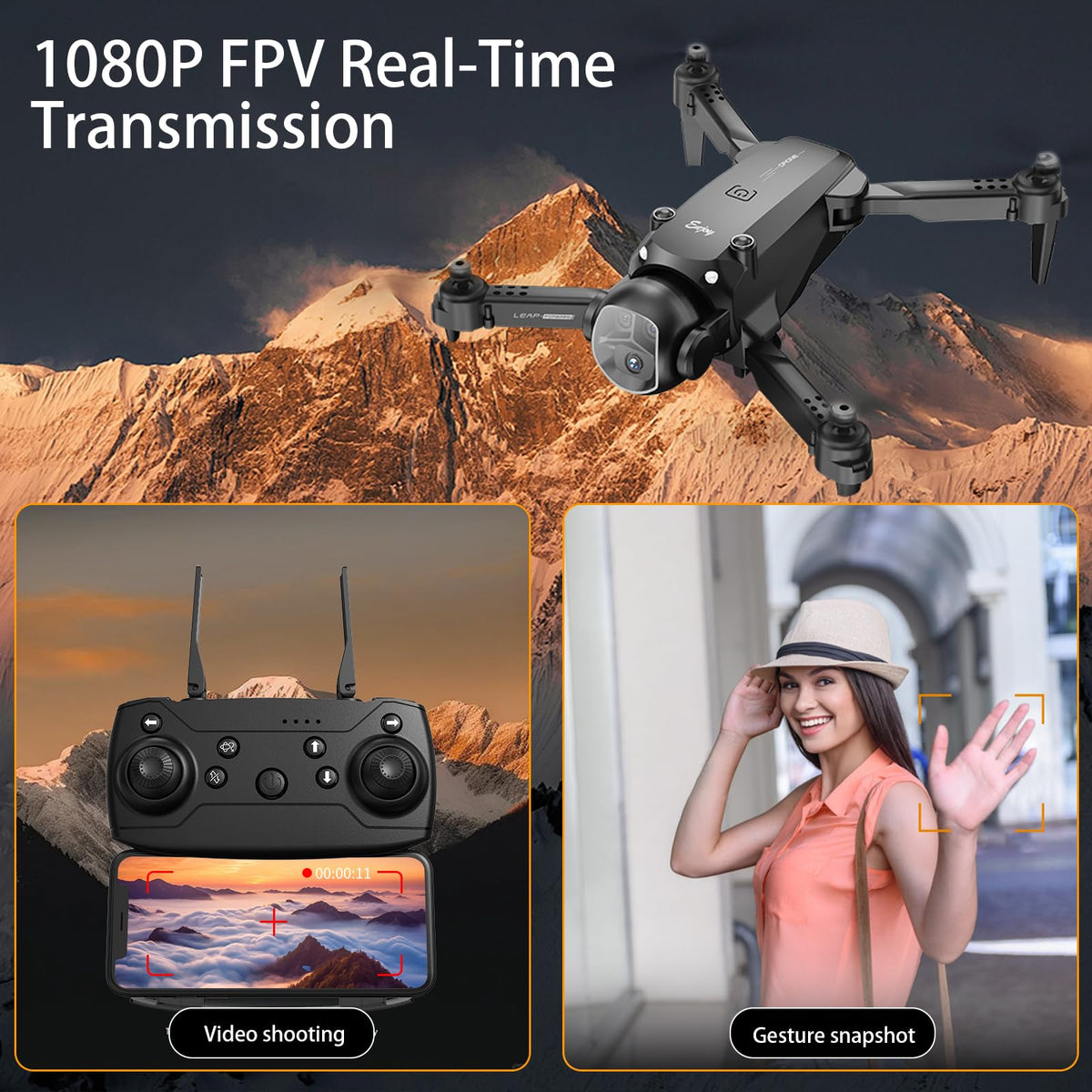 Propeller guards on the Lawfig Drone enhance safety during flights.