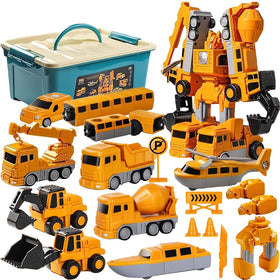 Lawfig magnetic transform engineering car ready for imaginative building play and learning.