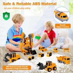 Lawfig magnetic transform robot-assembly showing combined modes for extended play.