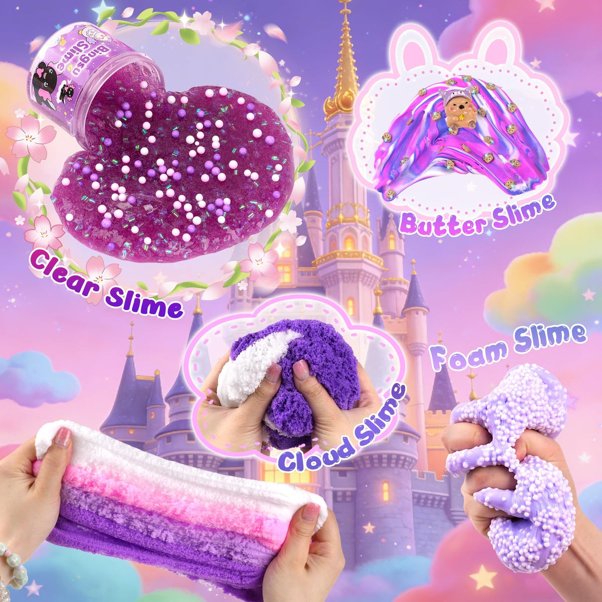 LAWOHO Butter slime close-up highlights soft, stretchy texture for tactile fun