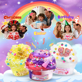 LAWOHO slime kit in use with kids enjoying stress relief sensory play at home.