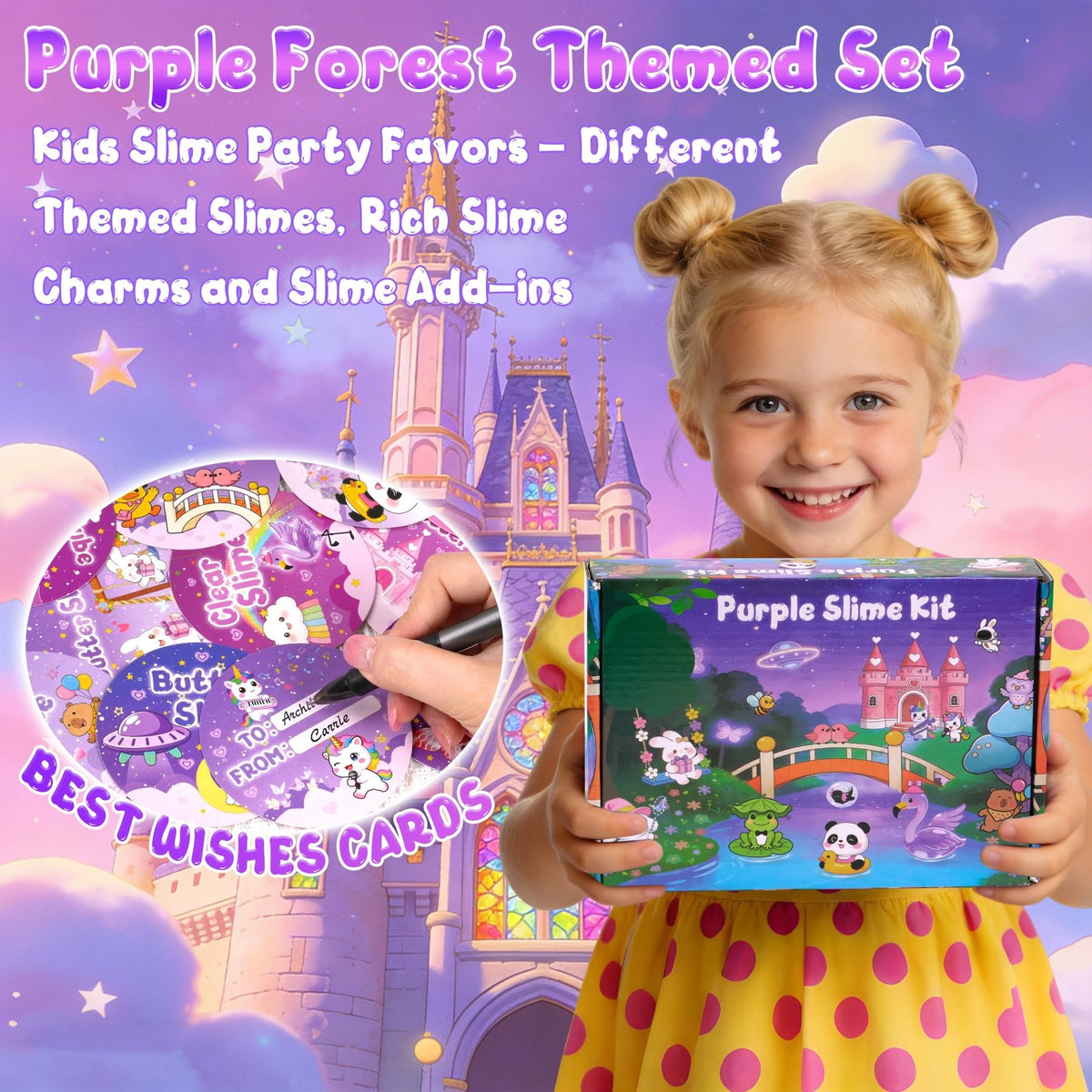 LAWOHO Purple slime kit display highlights kid-friendly design for ages 8-12