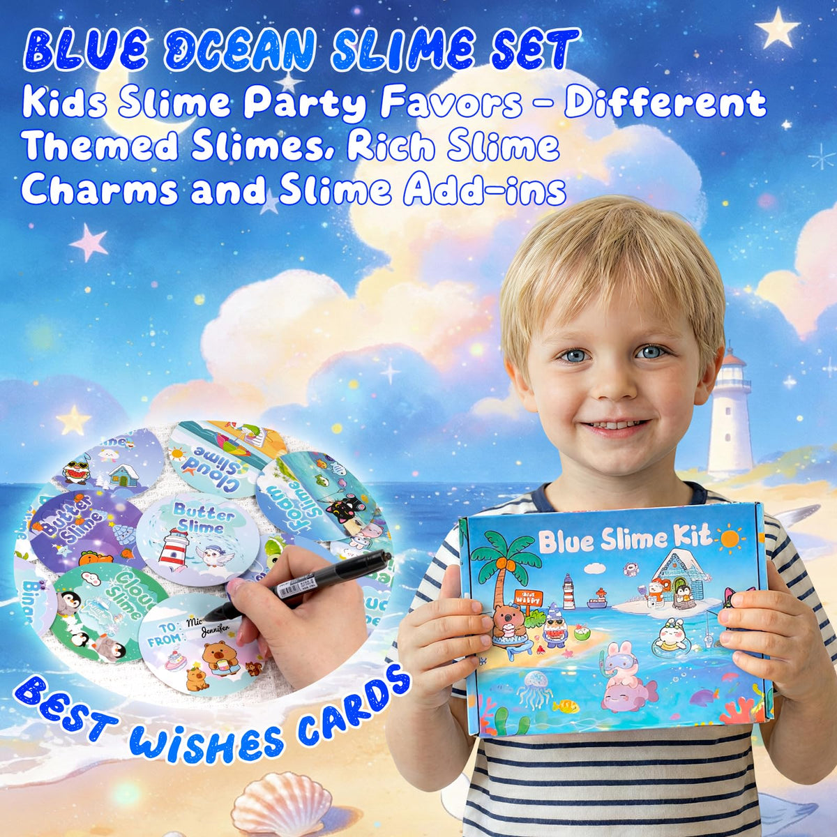 LAWOHO slime add-ins 12-pack with charms to customize slime creations
