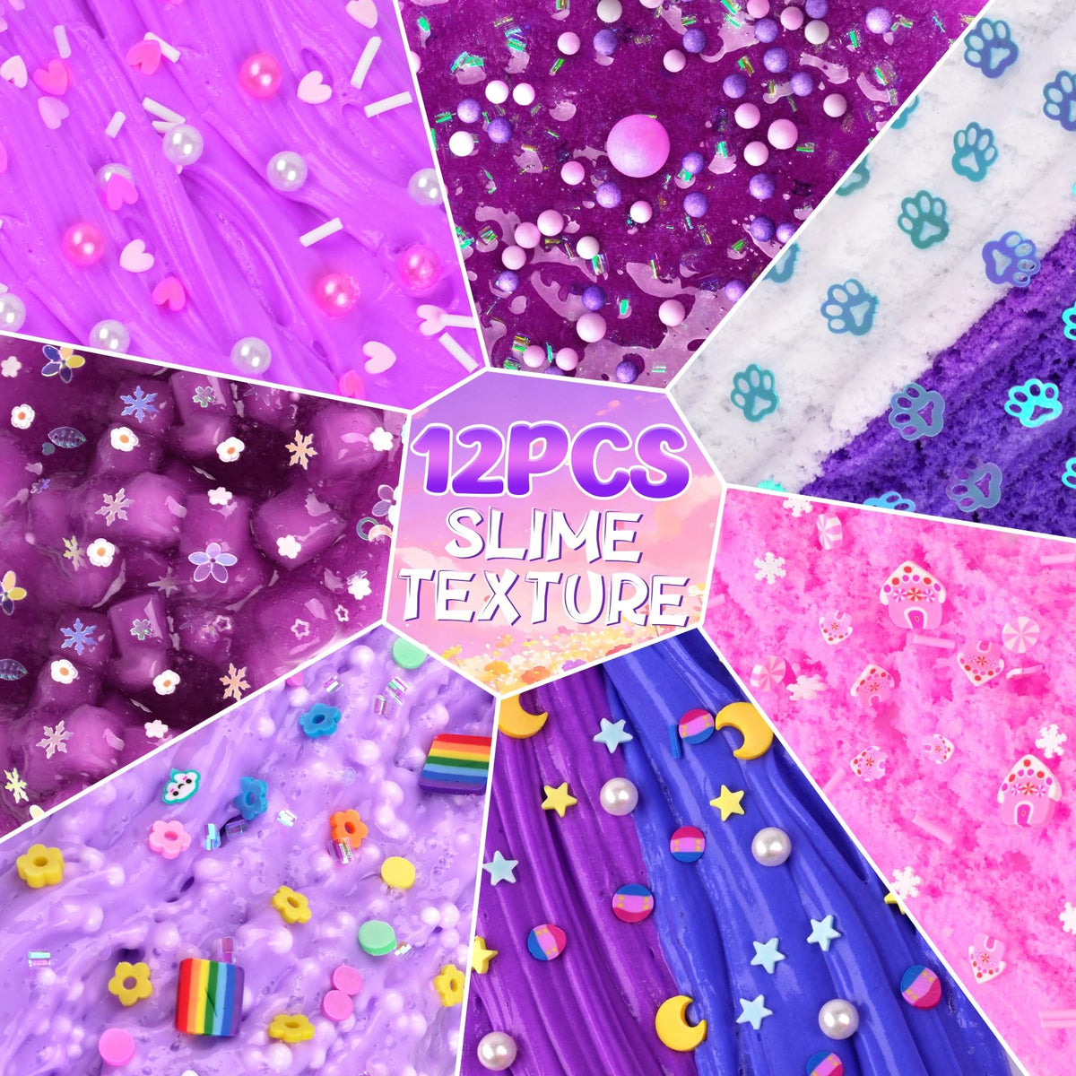 LAWOHO Charms and beads enhance custom slime creations and visual appeal