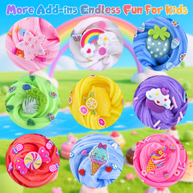 LAWOHO slime charms set with cute shapes to personalize slime