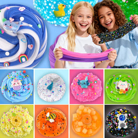 LAWOHO slime kit charms add-ins highlight decorative accents for DIY fun.