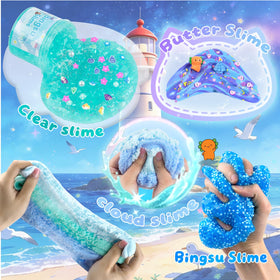 LAWOHO water slime featuring light, pourable consistency and gentle squish