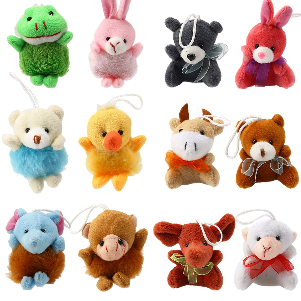 Laxdacee plush bear, small 3-inch toy suitable as prizes and keychains.