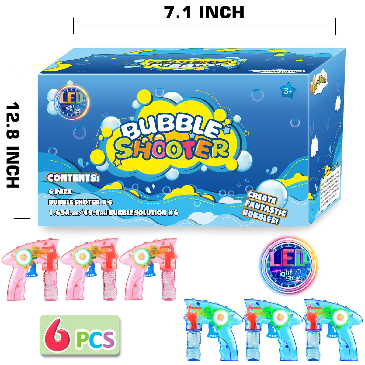 Laxdacee Bottle solutions attached to the base enables quick bubble bursts.