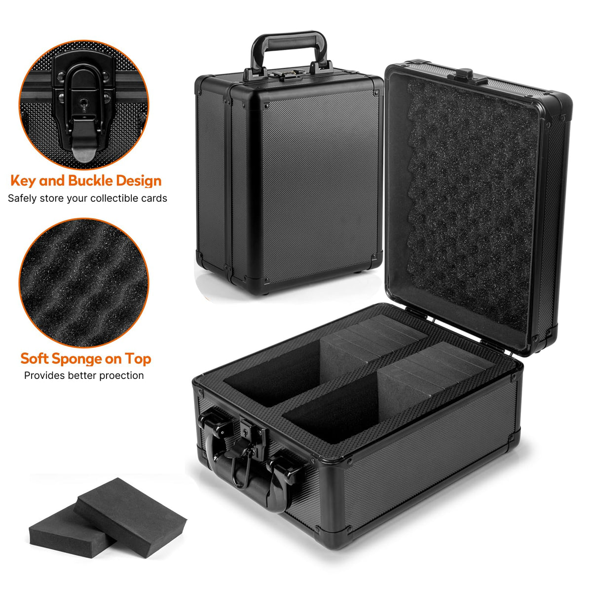LAYAONE ergonomic carrying handle for easy transport of a large collection.