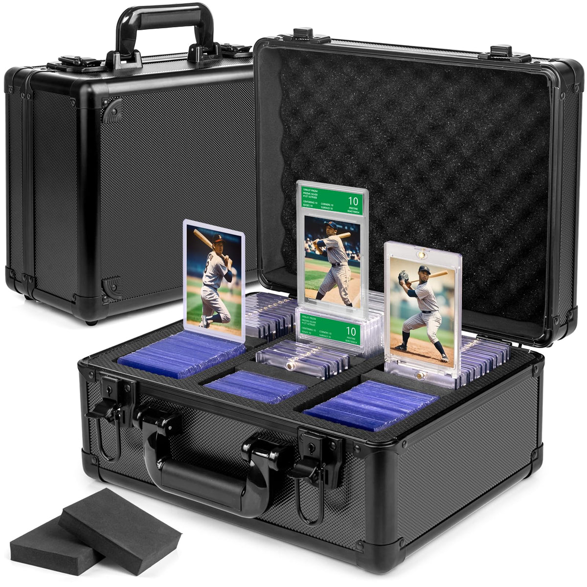 LAYAONE Graded Card Storage Box front view, easy access for quick viewing at shows