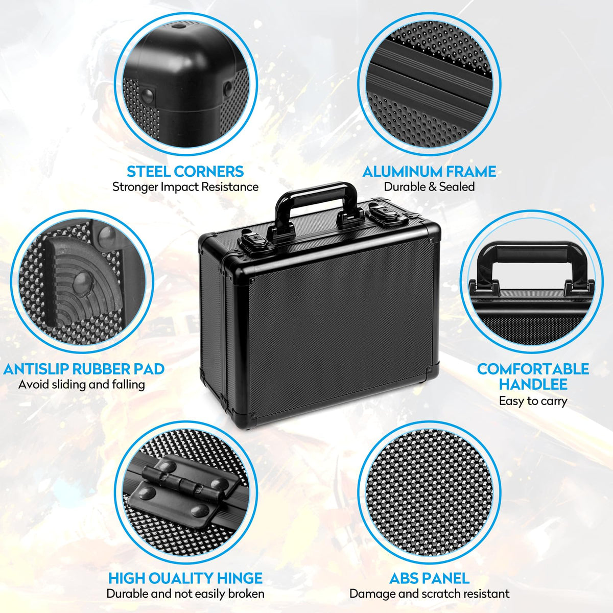 LAYAONE Graded Card Storage Box with magnetic One Touch closing securely