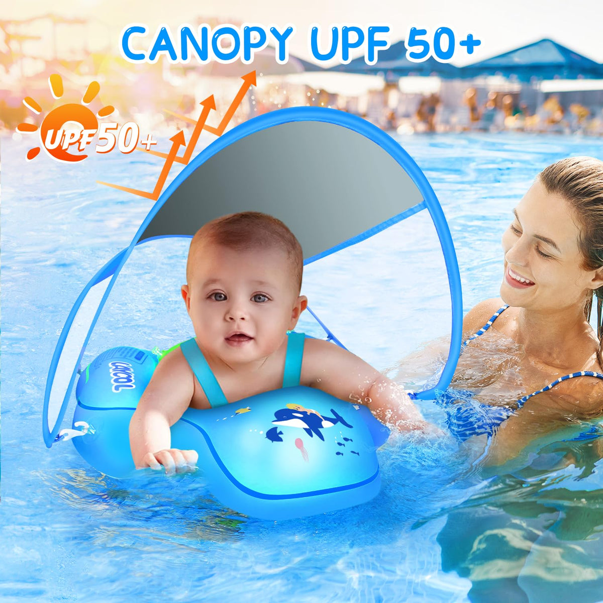 LAYCOL anti-flip design baby float for stability and safety.