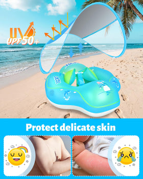 LAYCOL float with 5-point safety buckle keeps baby securely seated.