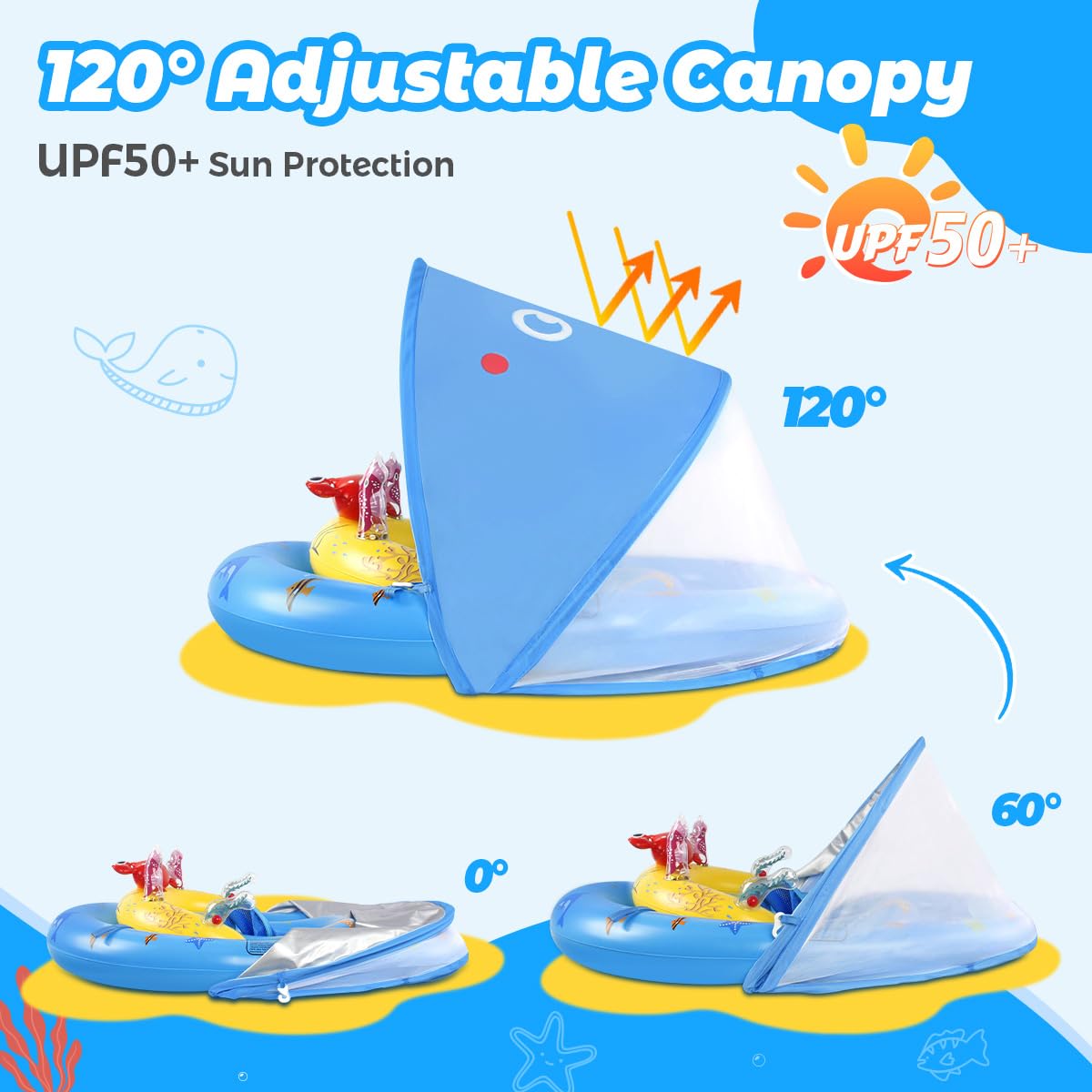 LAYCOL Baby Pool Float anti-tip seat for stable buoyancy