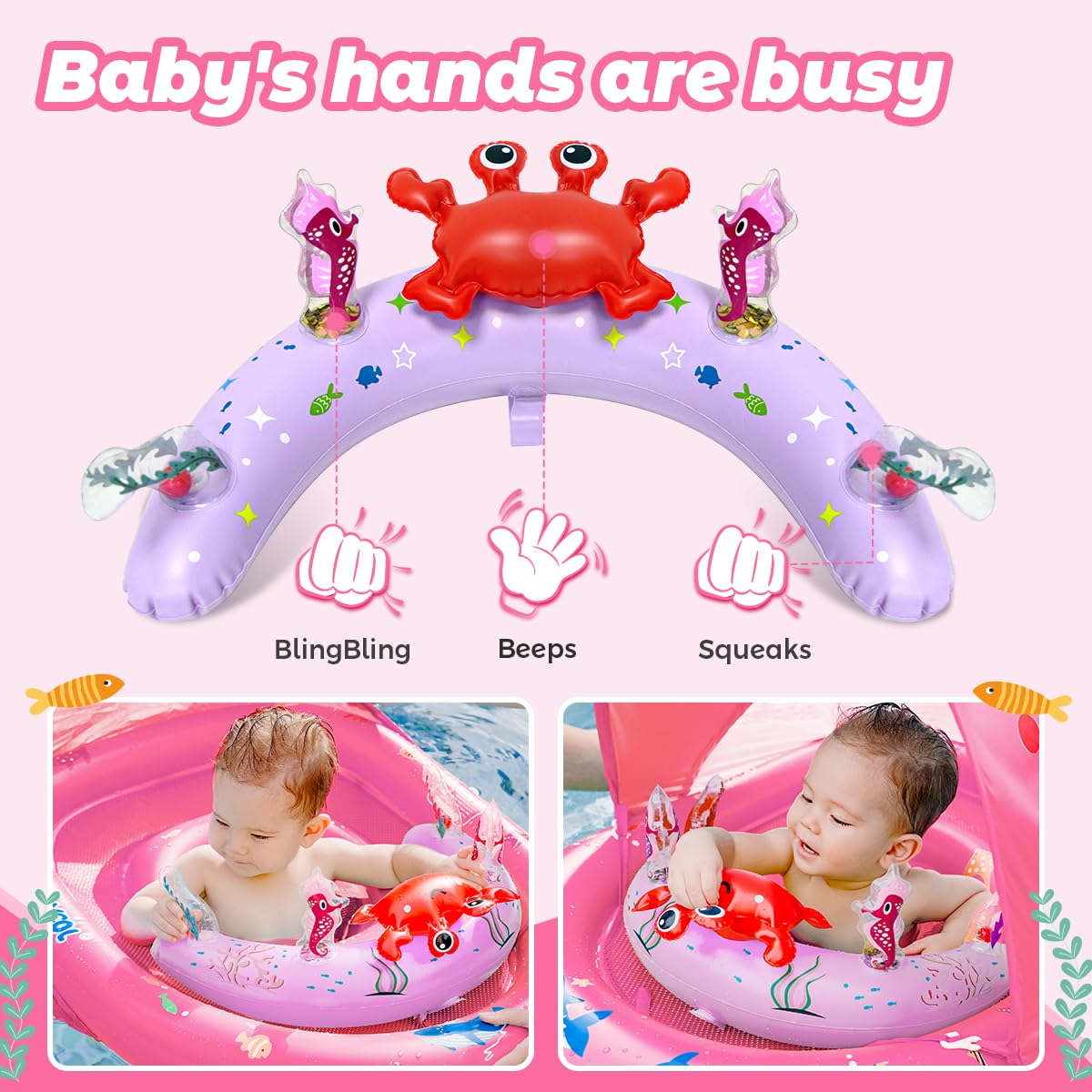 LAYCOL double-chamber float offers buoyancy and safety for infants.