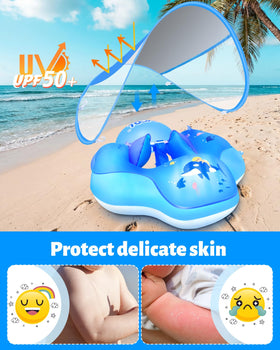 LAYCOL baby pool float with UPF50+ protection keeps skin safe.