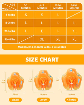 LAYCOL baby pool float with widened side floats for extra buoyancy
