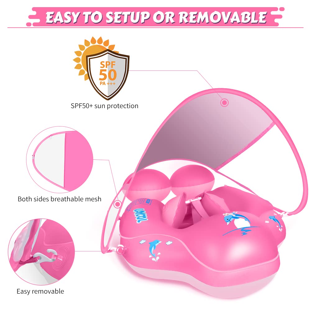 LAYCOL skin-safe PVC baby float protects delicate skin during water play