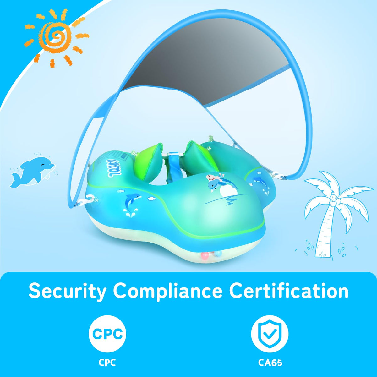 LAYCOL CPC-certified PVC material gentle on baby's skin during water play