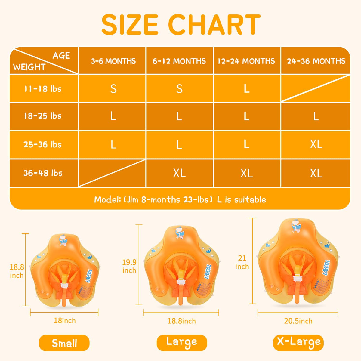 LAYCOL float uses CPC-certified PVC gentle on baby skin.