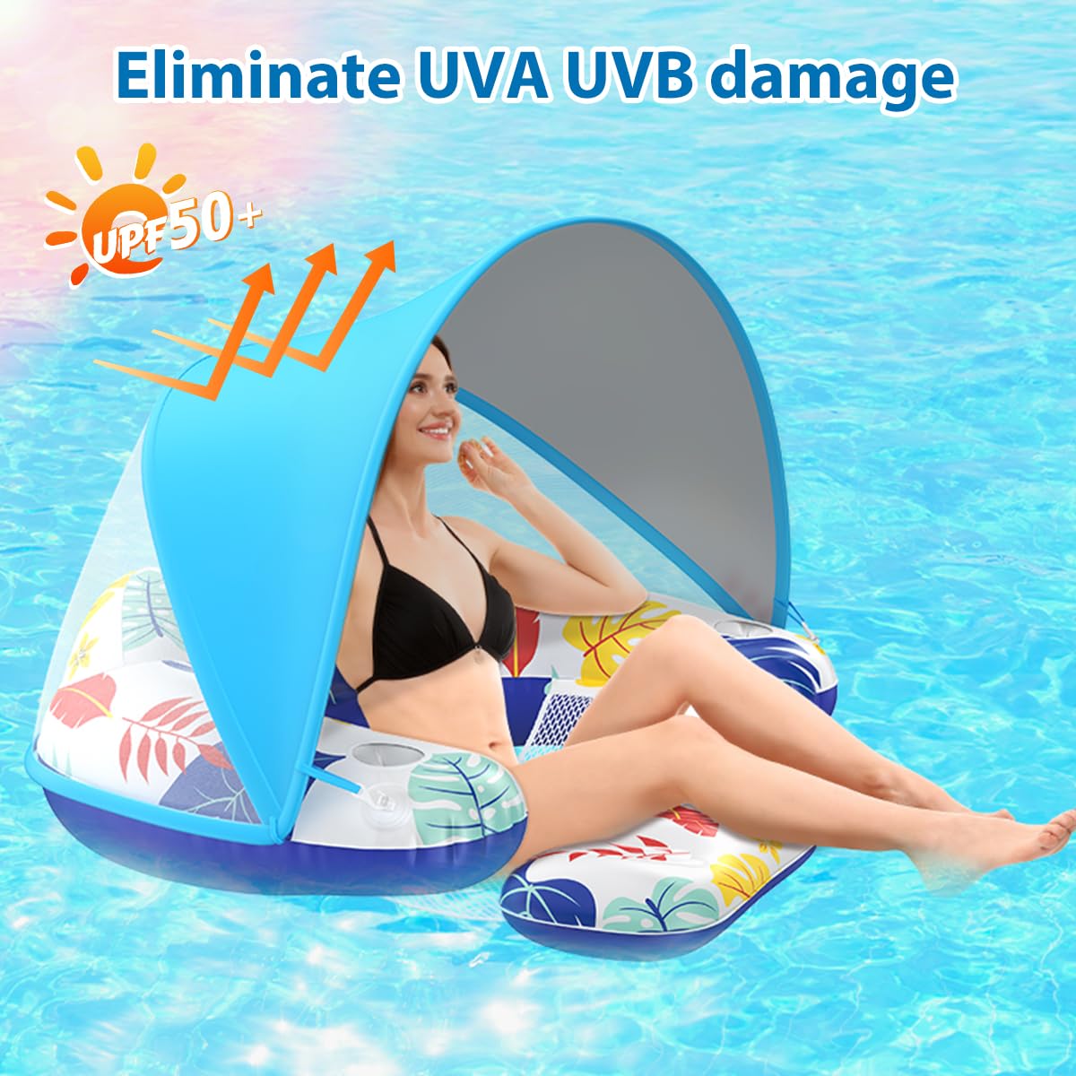 LAYCOL breathable bottom design improves stability and airflow while floating.