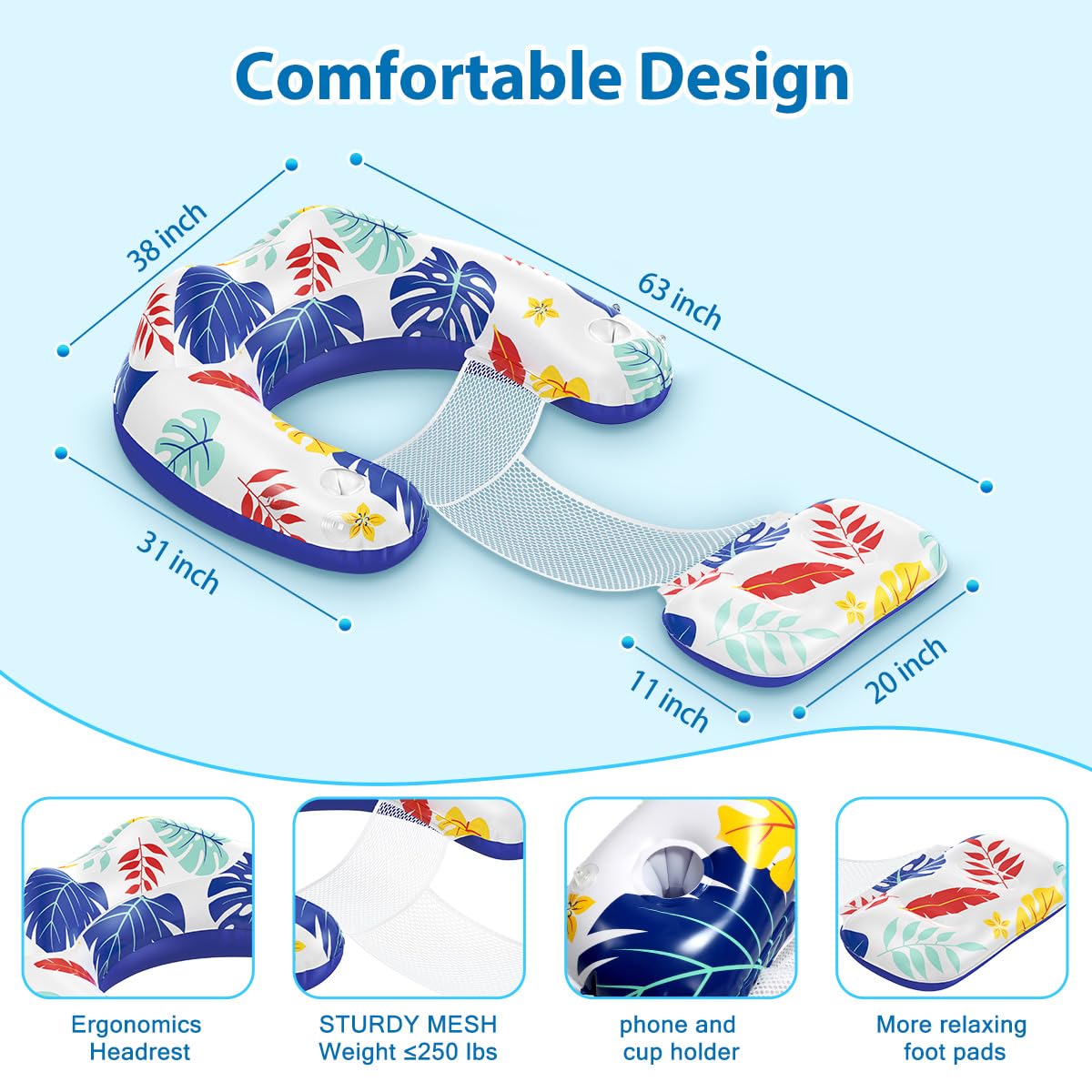 LAYCOL drink holder keeps beverages secure during poolside lounging.