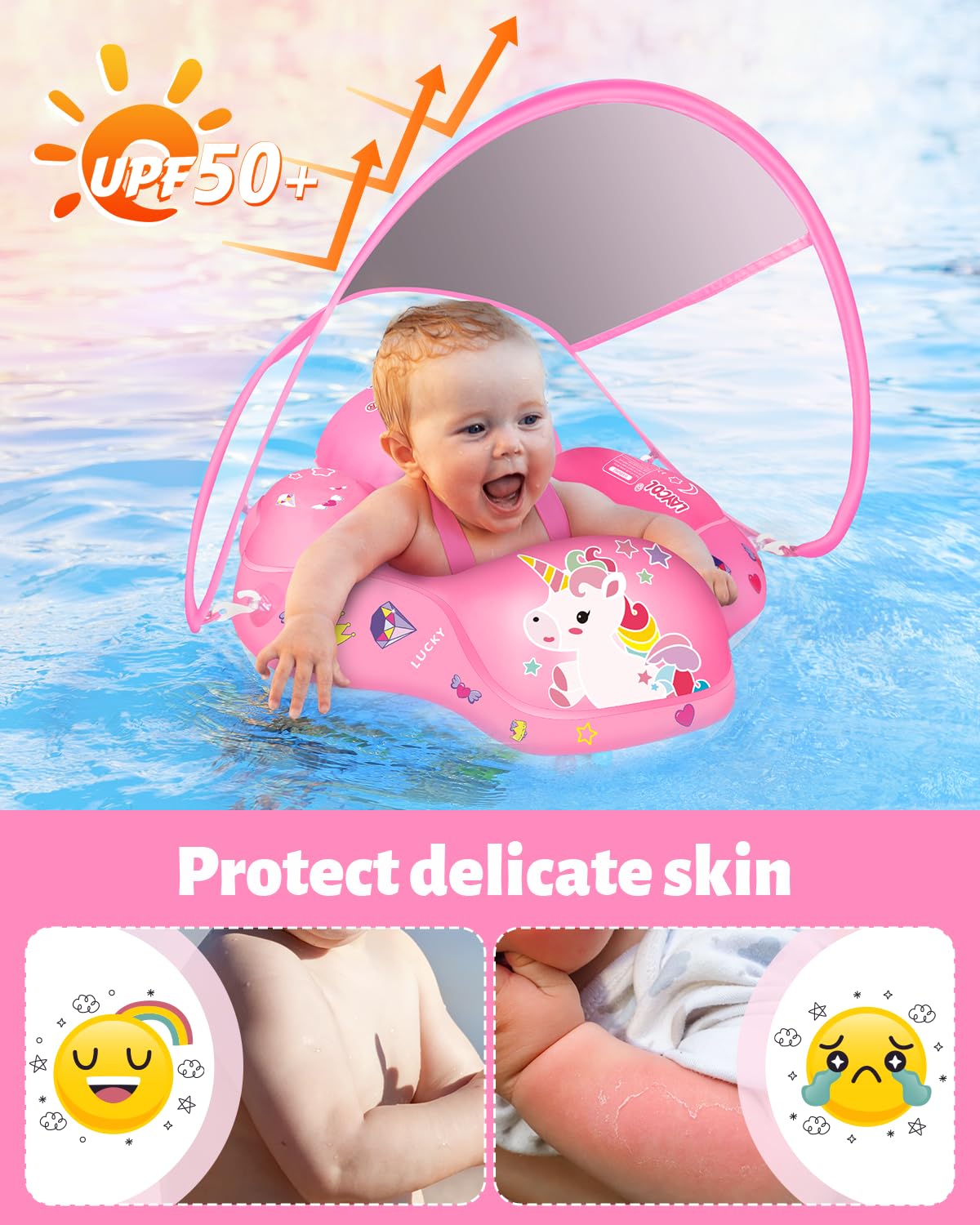 LAYCOL Unicorn L features a secure 5-point safety buckle for worry-free water time.