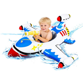 LAYVIC baby airplane float with handle for stable grip and safe play