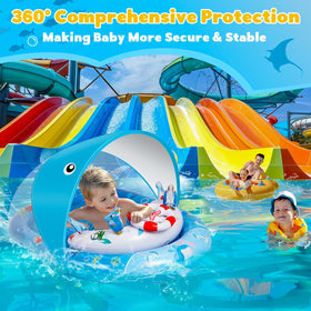 LAYVIC baby float safety seat ensures secure seating during water play.