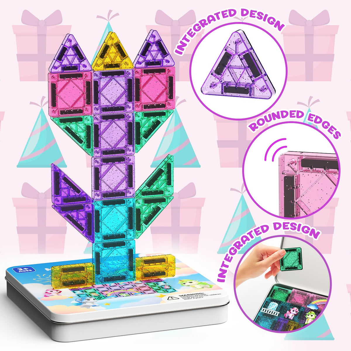 LAYVIC colorful tiles shapes set supports vibrant, creative spatial play