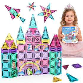 LAYVIC unicorn tiles travel box for on-the-go, screen-free play