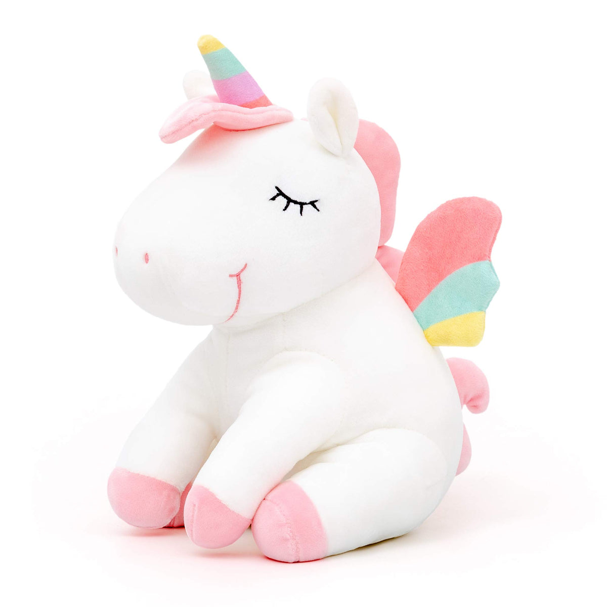 Lazada unicorn stuffed animal with soft cotton fabric for cozy baby snuggles.