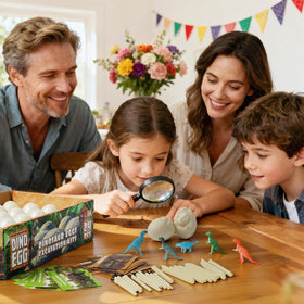 LAZUBDSLQ Dinosaur Eggs Dig Kit: complete tool kit supports clean digging and careful excavation.