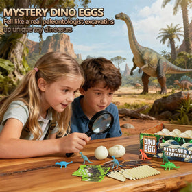 LAZUBDSLQ Dinosaur Eggs Dig Kit: excavation action shows hands-on learning through archaeology play.