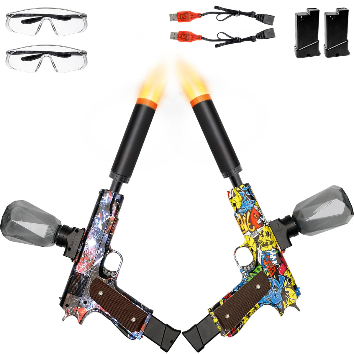 Lazzarou 2-set electric blaster toys ready for outdoor play