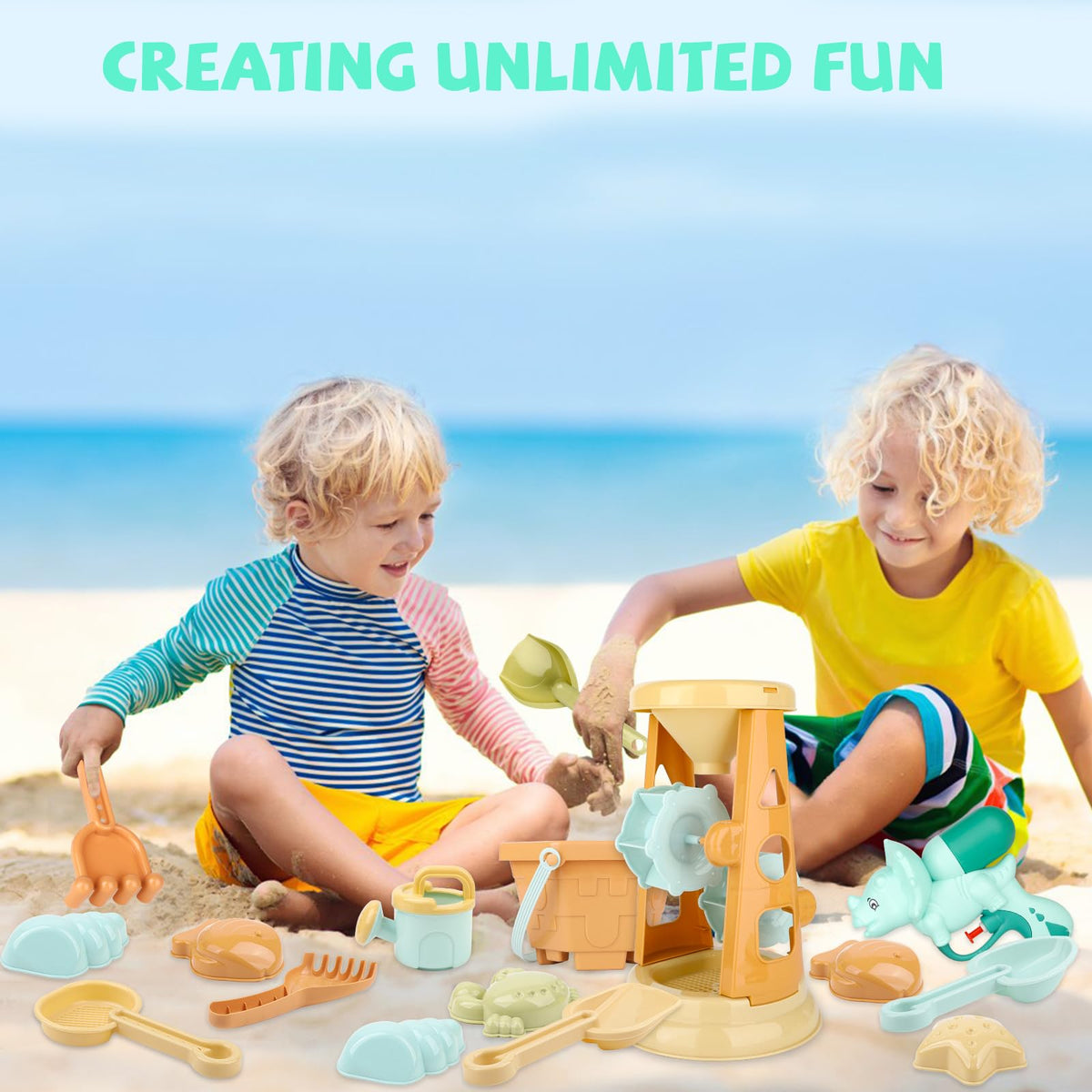 LBAIBB sand toys beach tool kit for creative building in sand