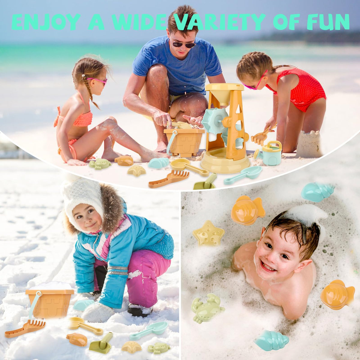 LBAIBB sand toys sand molds in bright colors spark creativity