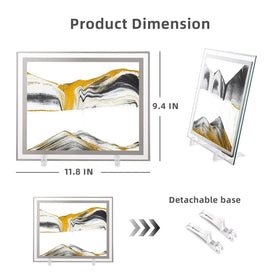 LCDOCLAK 3D hourglass deep sea sandscape offers meditative motion and depth.