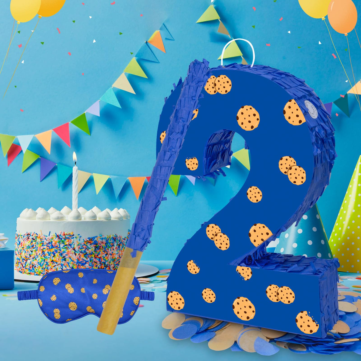 Lcoor cookie pinata hanging setup ready for party decor